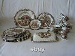 Johnson Brothers Heritage Hall Georgian Town House-plates-cups-butter Dish-salt