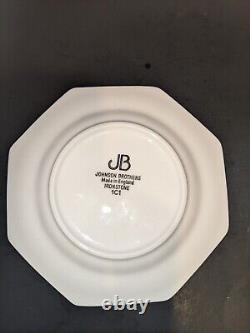 Johnson Brothers Heritage Octagon Beaded Restaurant 14 pc Dinner Plates Bowls