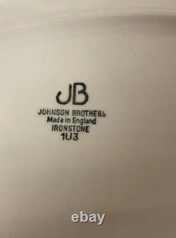 Johnson Brothers Heritage White Octagonal Ironstone Turkey Platter Large 15 EXC