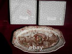Johnson Brothers His Majesty 20 Turkey Platter & 8 Dinner Plates Unused Bin