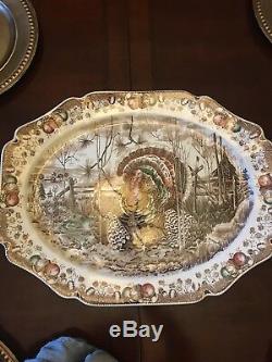 Johnson Brothers His Majesty 20 platter and 12 dinner plates Made in England