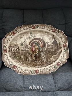 Johnson Brothers His Majesty Large Turkey Platter Thanksgiving 20L X 15 5/8W