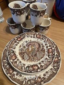Johnson Brothers His Majesty Thanksgiving Eight Place Setting & 4 Bowl Free Ship