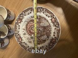 Johnson Brothers His Majesty Thanksgiving Eight Place Setting & 4 Bowl Free Ship
