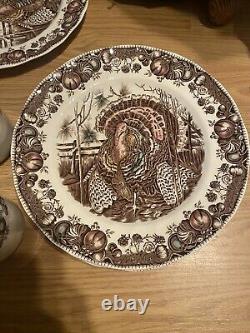 Johnson Brothers His Majesty Thanksgiving Eight Place Setting & 4 Bowl Free Ship