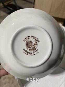 Johnson Brothers His Majesty Thanksgiving Eight Place Setting & 4 Bowl Free Ship