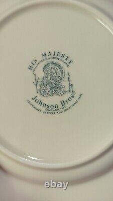 Johnson Brothers His Majesty Thanksgiving Turkey Saucers Set of 12