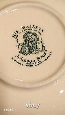 Johnson Brothers His Majesty Turkey 60 Piece Set Bowls/Bread Plates/Flat Cups