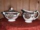 Johnson Brothers, His Majesty, Turkey Pattern, Creamer And Covered Sugar Bowl, M