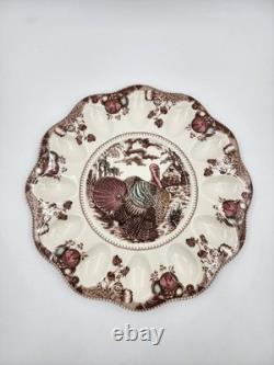 Johnson Brothers His Majesty Turkey Platter Deviled Egg Tray Plate