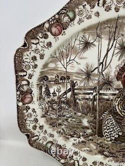 Johnson Brothers His Majesty Turkey Platter Thanksgiving England 19.5