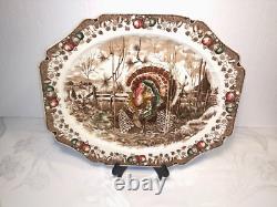 Johnson Brothers His Majesty Turkey Platter Thanksgiving Made England Large