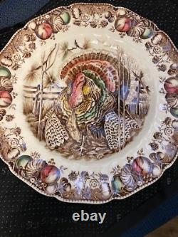 Johnson Brothers His Majesty Vintage Turkey Dinner Plates Lot of 6 EUC