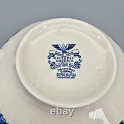 Johnson Brothers Historic America Blue COLOSSAL Cup & Saucer Excellent Condition