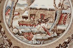 Johnson Brothers Historic America Frozen Up Turkey (6) Dinner Plates 10 5/(G62)