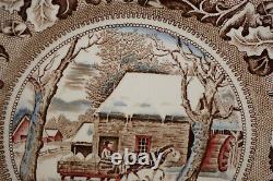 Johnson Brothers Historic America Frozen Up Turkey (6) Dinner Plates 10 5/(G62)