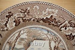 Johnson Brothers Historic America Frozen Up Turkey (6) Dinner Plates 10 5/(G62)