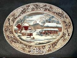Johnson Brothers Historic America Home for Thanksgiving 20 Turkey Platter Xmas