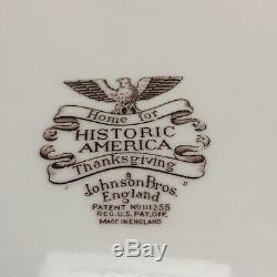 Johnson Brothers Historic America Home for Thanksgiving 20 Turkey Platter Xmas