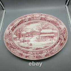 Johnson Brothers Historic America Large Pink Turkey Platter