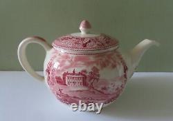 Johnson Brothers Historic America Mt. Vernon Pink Transfer 40 Oz Teapot