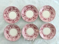 Johnson Brothers Historic America Wash DC red transferware cup & saucer x4