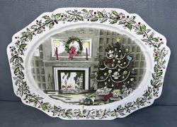 Johnson Brothers Huge Merry Christmas Oval Meat Serving Platter 20 X 16