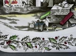 Johnson Brothers Huge Merry Christmas Oval Meat Serving Platter 20 X 16