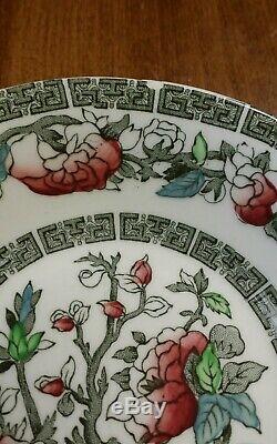 Johnson Brothers Indian Tree China Cream Green Key England Dinner Plate Bowl Set