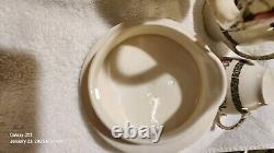 Johnson Brothers Indian Tree Cream Green Key 14 pc Hostess Serving tae set