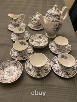 Johnson Brothers Indies Blue -Coffee-Tea -Ice Cream Set for 5- 22 Pieces