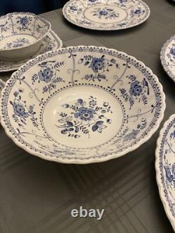 Johnson Brothers Indies Blue Set for 6 38 Pieces Excellent Condition