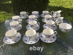 Johnson Brothers Indies Blue & White Tea Cup and Saucer plus jugs / bowl job lot