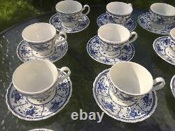 Johnson Brothers Indies Blue & White Tea Cup and Saucer plus jugs / bowl job lot