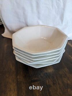 Johnson Brothers Ironstone Heritage White 6 place settings, 7 pieces each