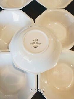 Johnson Brothers Ironstone Heritage White Soup Cereal Bowls x 8 UNUSED