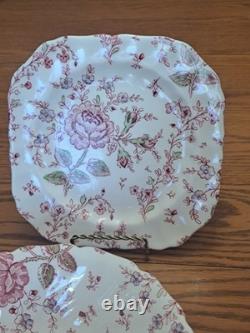 Johnson Brothers Ironstone Vintage Rose Chintz Pink 53 Piece Grouping England