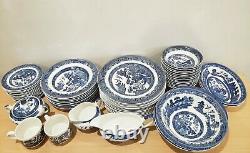 Johnson Brothers, Johnson Bros Willow Blue 46-Piece Dinnerware Set lot