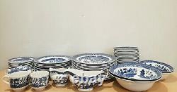 Johnson Brothers, Johnson Bros Willow Blue 46-Piece Dinnerware Set lot