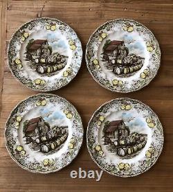 Johnson Brothers MADE IN ENGLAND THE FRIENDLY VILLAGE Luncheon Set/4 FREE SHIP