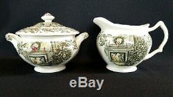 Johnson Brothers MERRY CHRISTMAS Covered Sugar Bowl & Creamer (Older)