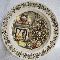 Johnson Brothers MERRY CHRISTMAS Large Round Holiday Serving Platter GORGEOUS