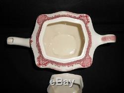 Johnson Brothers Made in England Old Britain Castles Pink Tea Pot Unused w2s8