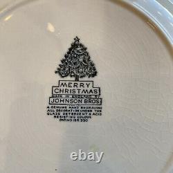 Johnson Brothers Merry Christmas 10 1/2 Dinner plates set of four