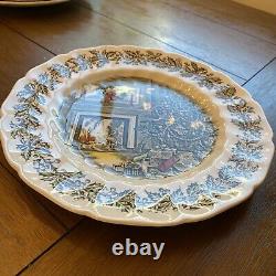 Johnson Brothers Merry Christmas 10 1/2 Dinner plates set of four