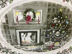Johnson Brothers Merry Christmas 20 Platter A Genuine Hand Engraving