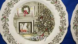 Johnson Brothers Merry Christmas (4) Dinner Plates, 10 5/8