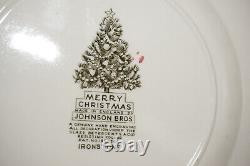 Johnson Brothers Merry Christmas (7) Square Salad Plates, 7 1/2 (Box #3)