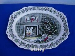 Johnson Brothers Merry Christmas Oval Serving Platter Made In England Unused