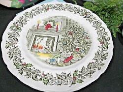 Johnson Brothers Merry Christmas pattern 6 dinner plates England painted